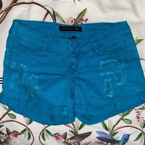 Aqua teal shorts